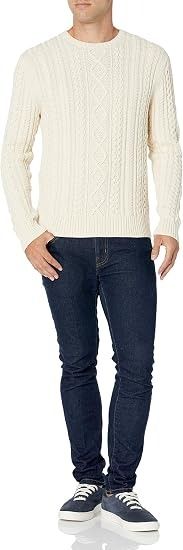 Cream Cable Knit Sweater imagen 5